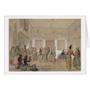 Harem Feast, Tehran (pencil & w/c on paper)