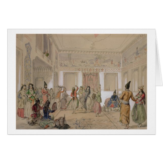 Harem Feast, Tehran (pencil & w/c on paper) (Front Horizontal)