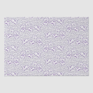 Hares Field Bunnies Rabbits Pattern White Violet Tissue Paper