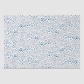 Hares Field Bunnies Rabbits Winter Pattern White Tissue Paper