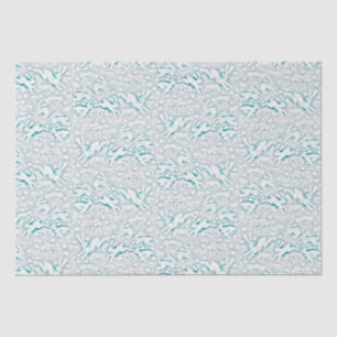 Hares Field Bunnies Rabbits Winter Pattern White Tissue Paper
