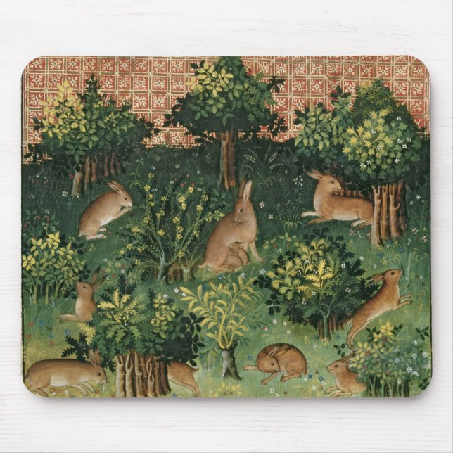 Hares in a Wood Mouse Mat (Front)