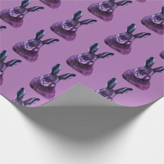 hares, rabbit drawing wrapping paper (Corner)
