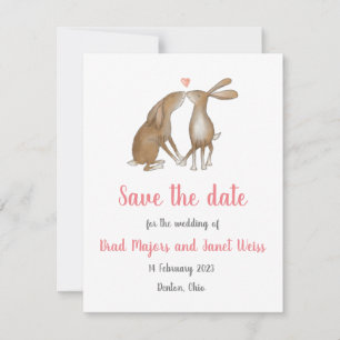 Hares save the date card