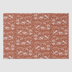 Hares Snow Field White Rabbit Winter Pattern Brown Tissue Paper