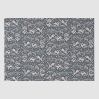 Hares Snow Field White Rabbits Winter Pattern Grey Tissue Paper