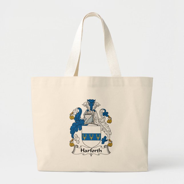 Harforth Family Crest Large Tote Bag (Front)