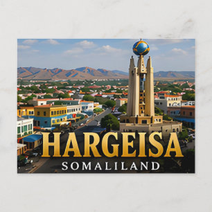 Hargeisa Independence Monument and Somaliland Spir Postcard