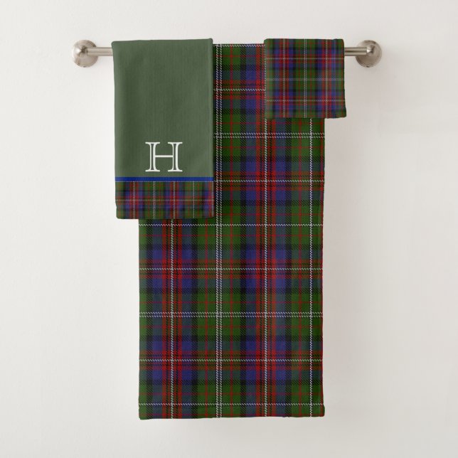 Hargis Tartan Monogrammed Bath Towel Set (Insitu)