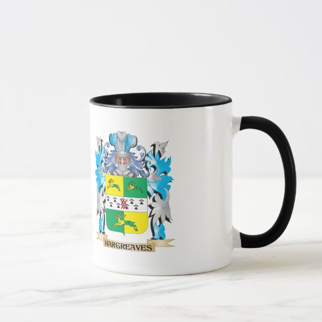 Hargreaves Coat of Arms - Family Crest Mug (Right)