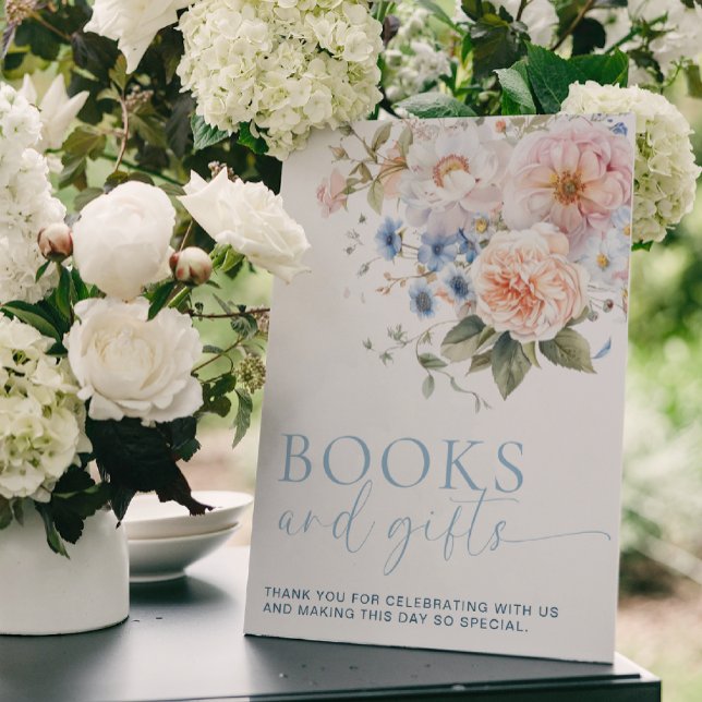 Hargrove Blue Floral Books and Gifts Sign (Creator Uploaded)