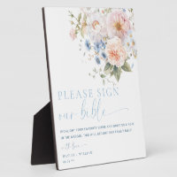 Hargrove Blue Sign Our Bible Wedding Guest Book