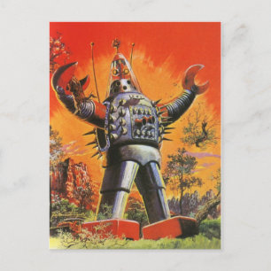Hari Hari vintage japanese robot postcard
