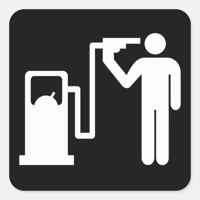 Harikari at the pump square sticker (Front)