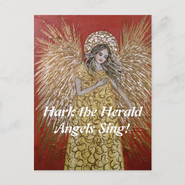 Hark the Herald Angels Christmas Postcard (Front)
