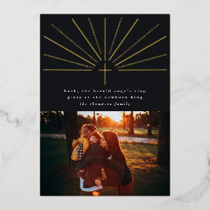 Hark The Herald Angels Foil Holiday Photo Card