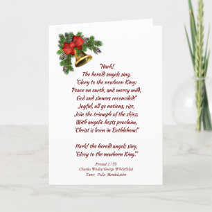 Hark the Herald Angels Sing2 Hymn Christmas Card