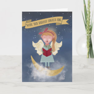 Hark the Herald Angels Sing Christmas Angel Card