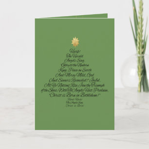 Hark the Herald Angels Sing Christmas Tree Holiday Card