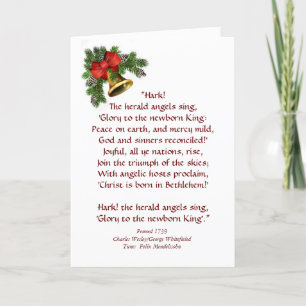 Hark the Herald Angels Sing Hymn Christmas Card