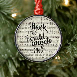 Hark, the Herald Angels Sing  Metal Ornament