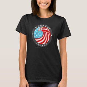 Harkers Island, NC Summertime Vacationing Patrioti T-Shirt