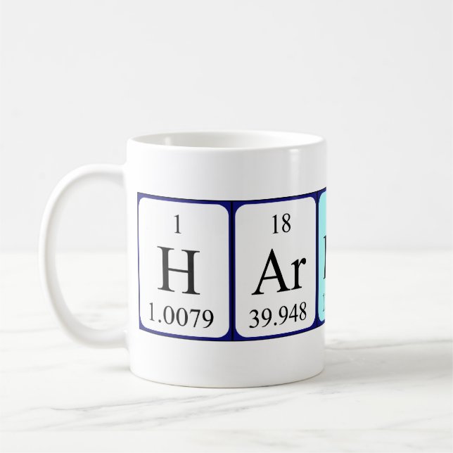 Harland periodic table name mug (Left)