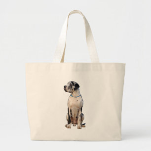 Harlekin Great Dane Large Tote Bag