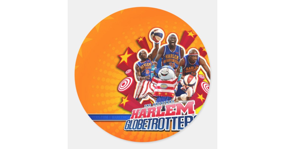Harlem GlobeTrotter's Group Picture Classic Round Sticker | Zazzle