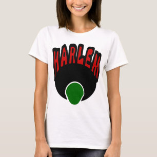 Harlem Graffiti With Face & Big Afro, 3 Colours T-Shirt