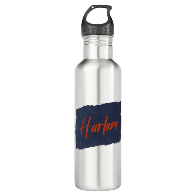 Harlem Handwritten Red Typography  710 Ml Water Bottle (Front)