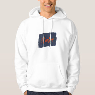Harlem Handwritten Red Typography Hoodie