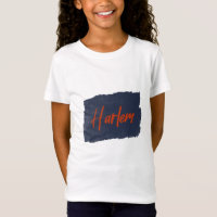 Harlem Handwritten Red Typography T-Shirt