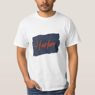 Harlem Handwritten Red Typography T-Shirt