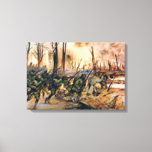Harlem Hell Fighters Séchault H. Charles McBarron Canvas Print
