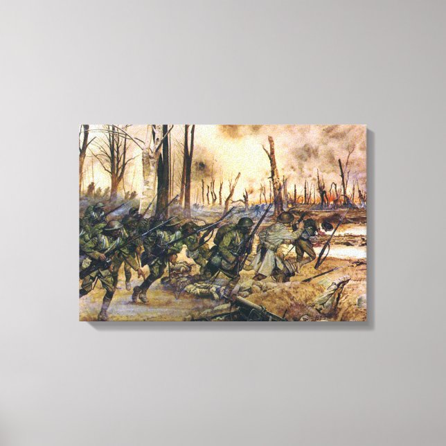 Harlem Hell Fighters Séchault H. Charles McBarron  Canvas Print (Front)