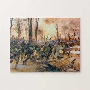 Harlem Hell Fighters Séchault H. Charles McBarron Jigsaw Puzzle