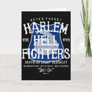 Harlem Hellfighters Vintage Black Military History Card