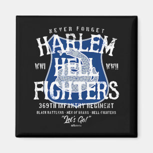 Harlem Hellfighters Vintage Black Military History Magnet