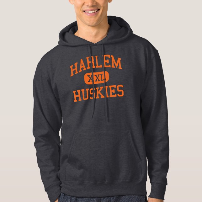 Harlem - Huskies - High - Machesney Park Illinois Hoodie (Front)