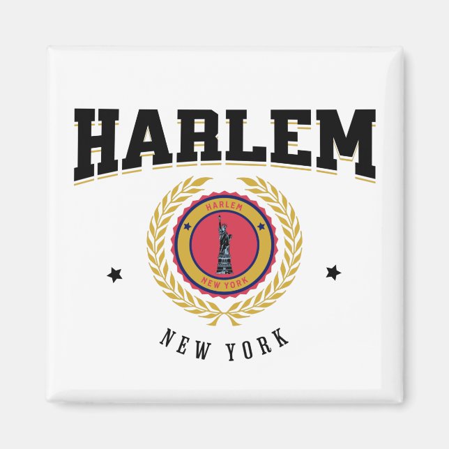 Harlem New York Black Magnet (Front)