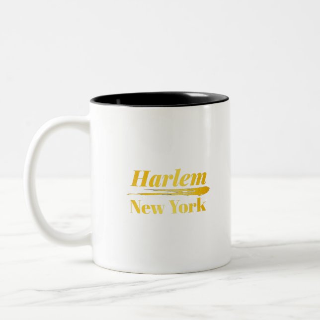 Harlem New York Gold Two-Tone Coffee Mug (Left)