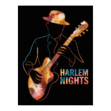 Harlem Nights guitar silhouette