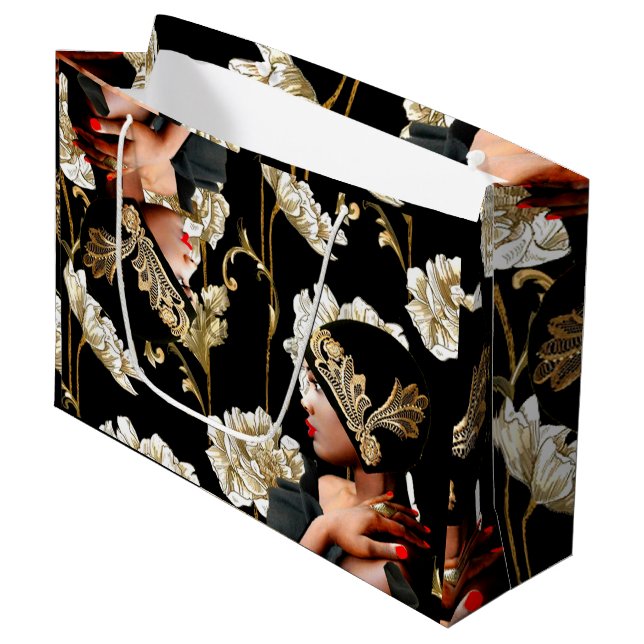 Harlem Renaissance 1920's Large Gift Bag (Front Angled)