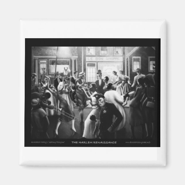 Harlem Renaissance Art - "Getting Religion" Magnet (Front)