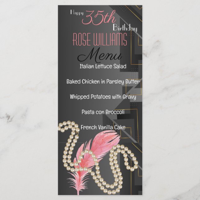 Harlem Renaissance Birthday Invitation (Front)