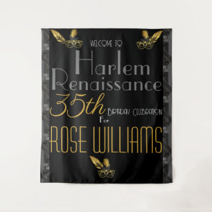 Harlem Renaissance Birthday Invitation Tapestry