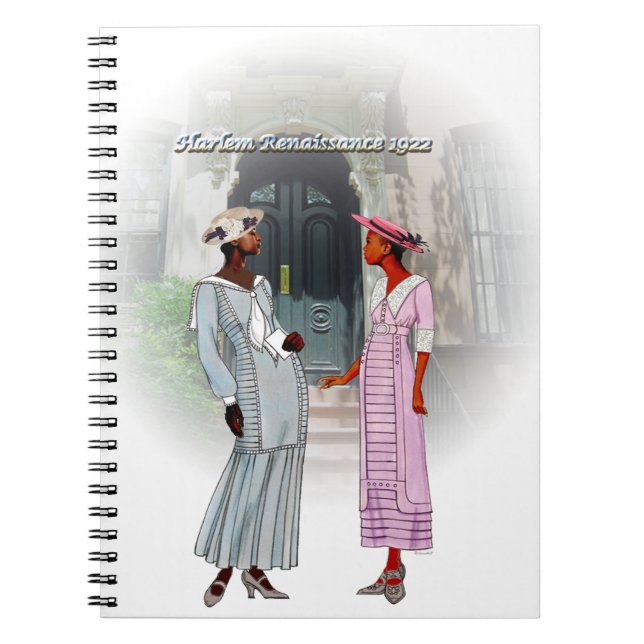 Harlem Renaissance Conversation – 1922 Watercolor  Notebook (Front)