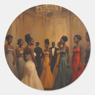 Harlem Renaissance Debutantes Classic Round Sticker