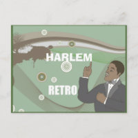 HARLEM RENAISSANCE RETRO JAZZ AGE POSTCARD